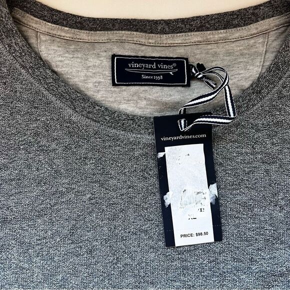 Vineyard Vines Gray Offroad Duofold Crewneck Size X-Large NWT - Picture 3 of 7
